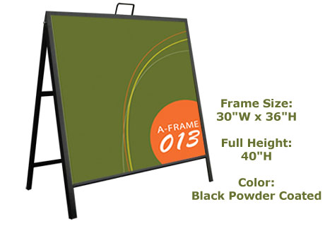 36x30 Metal A-Board is perfect for real estate business.