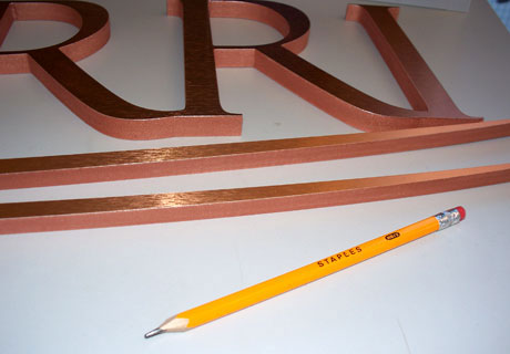 Dimensional Metal Laminated Letters