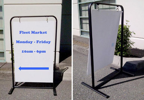 COS110A Sidewalk Sign with 1/4 thick PVC Double Sided Poster