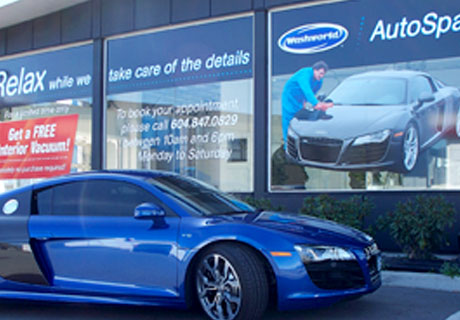 Vinyl Graphics installed on cars, windows, and walls