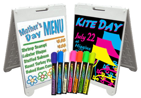 Marker Board Kit can be used indoors or out for menus, specials or other presentations.
