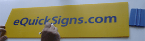 inspect installed vinyl letters, numbers or logos